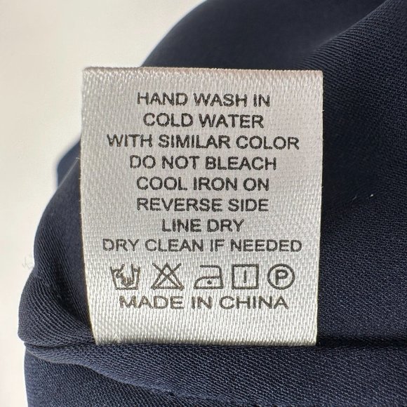 Quince Silk Shirt Dress Navy Blue sz S Women's Long Sleeve Belted NWT - Picture 8 of 8